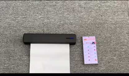 Mini impresora portátil, papel térmico tamaño folio batería recargable