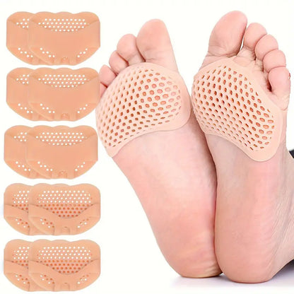 almohadillas de gel para pies, adecuadas para la parte delantera del pie, una talla para todos.