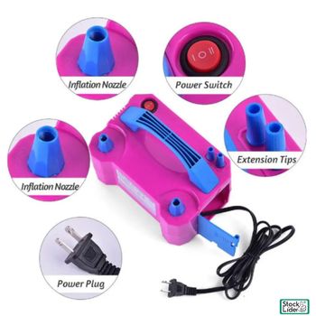 Inflador Globos Electrico | Bomba De Globo Eléctrica Con Doble Boquilla | Bomba De Aire Eléctrica De Alta Potencia 600w