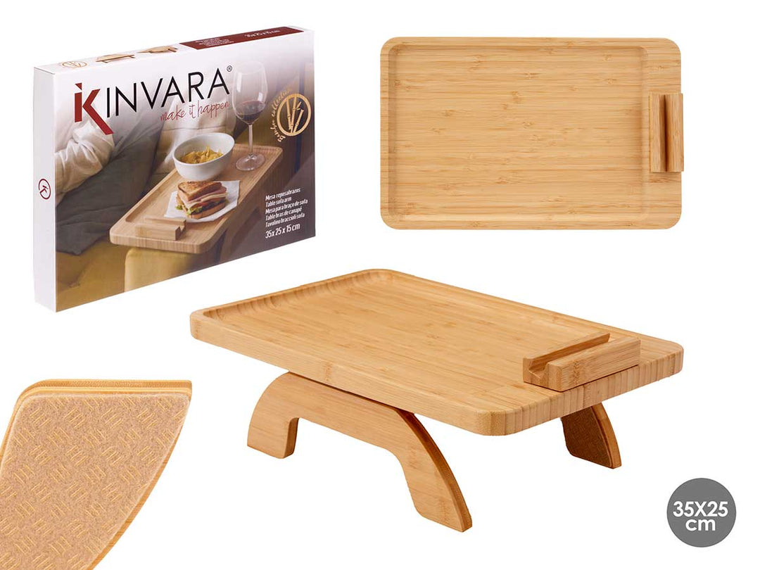 Mesa Bambu Brazo Sofa 35cm