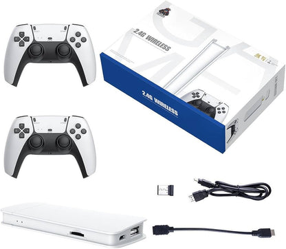 Consola de juegos retro 4K Gagan Traders: una consola nostálgica lista para usar con más de 20 000 juegos integrados y controladores duales inalámbricos de 2,4 G para dos jugadores.