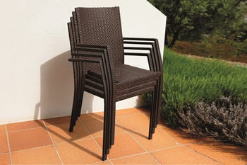 Funda protectora para sillas apilables de jardín de polipropileno 61x68x107 cm