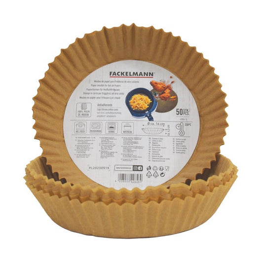 Bandeja de papel para air fry redonda 16cm 50 pcs