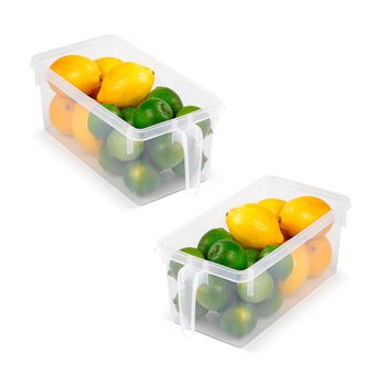 Organizadores De Nevera Handy Frigo Transparentes Con Asa.15 x 29 x 12