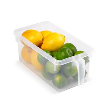 Organizadores De Nevera Handy Frigo Transparentes Con Asa.15 x 29 x 12