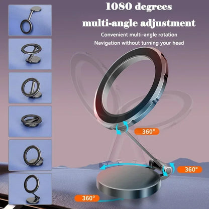 Soporte de teléfono ajustable, soporte Phpne de metal manos libres | Soporte de ventosa magnético Anti-sacudida con rotación de 360 grados, soporte de